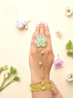 Pastel Floral Statement Haathphool with Pearl Accents | Indian Jewellery | Bridal Haathphool Jewelry Indian Haathphool Set