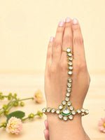 Pearl Kundan Hand Bracelet | Indian Jewellery | Bridal Haathphool Jewelry Indian Haathphool Set