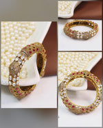 Elegant Openable Kundan Polki Kada with Emerald Stones – Royal Heritage Collection