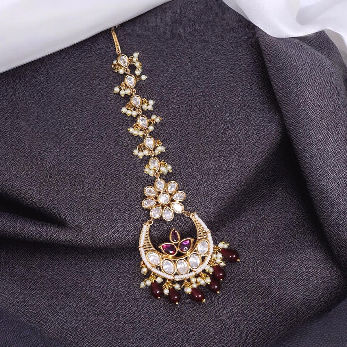 Pakistani Wedding Flower Design Maangtikka For Women
