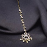 Pakistani Bridal White Stone Work Maangtika For Women