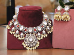 Floral Punjabi Polki Choker Jhumki Jewelry Set For Wedding