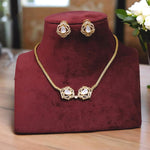 Rakul Preet Kaur Inspired AD Necklace Earrings Set For Wedding