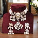 Pakistani Traditional Kundan Polki Choker Earrings Set – A Timeless Ethnic Beauty