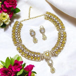 Alia Bhatt Inspired Gold Plated Bollywood Polki Choker Earring Set For Wedding