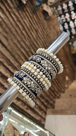 Wedding Floral Design Thread Bangle Chura Set For Women