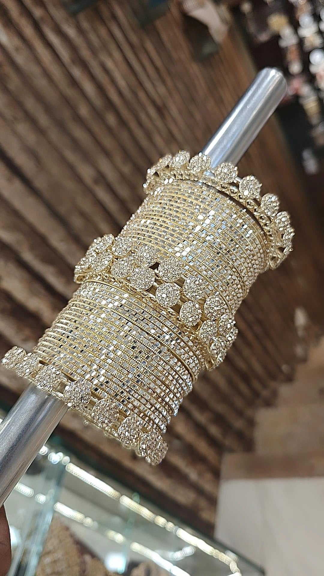 Indian Ethnic Golden Bangle Chura Set For Wedding