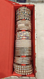 Multicolor Kundan Wedding Gift Combo Box – Elegant 1 Roll Bangles Box