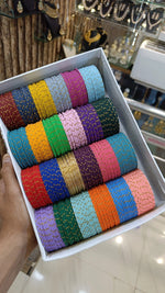 Matte Dotted Kundan Wedding Bangles Box – Indian Bangle Set