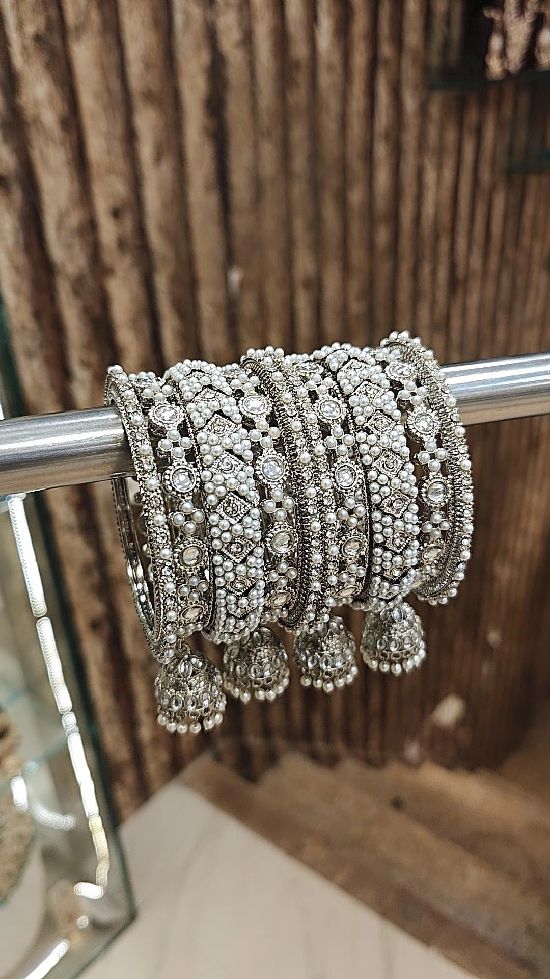 Jaipuri Ethnic Kundan Stone Work Bridal Chura Set For Wedding