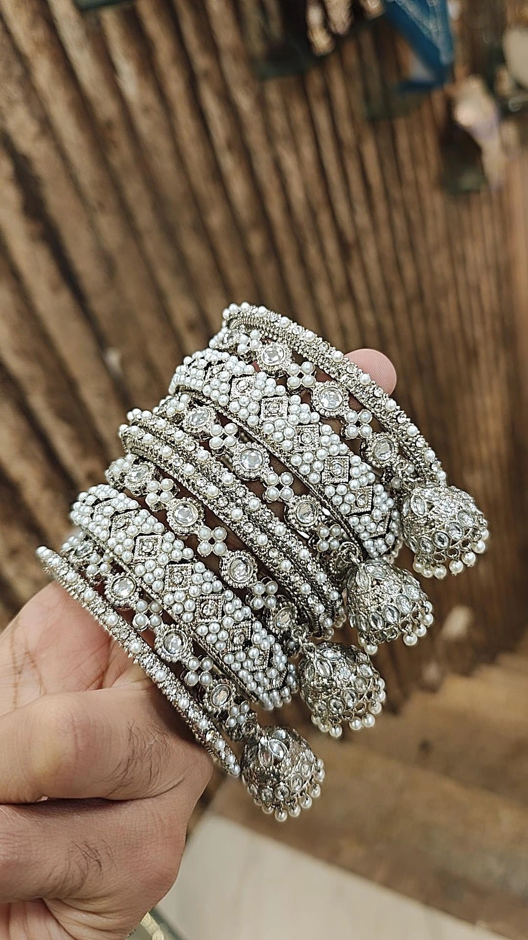 Jaipuri Ethnic Kundan Stone Work Bridal Chura Set For Wedding