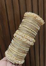 Floral Motif Stone Beaded Bridal Bangle Set For Set Wedding