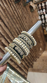 Traditional Velvet Kundan Bangle Kada Set For Wedding | Indian Bangle Set | Indian Jewelry | Traditional Jewelry