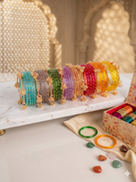 Indian New Kashmiri Ghunghroo Bangles with Raindrop Design | Bridal Bangle Set | 8 Color Set Traditional Indian Jewellery Bangles Set