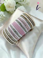 Indian Wedding Bangles Set with Stone & Pearl Work | Bridal Kundan Bangles Collection for Women
