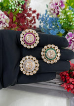 Polki Moissanite Kundan Finger Ring – Elegant Bridal Jewelry