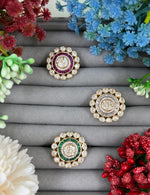 Polki Moissanite Kundan Finger Ring – Elegant Bridal Jewelry