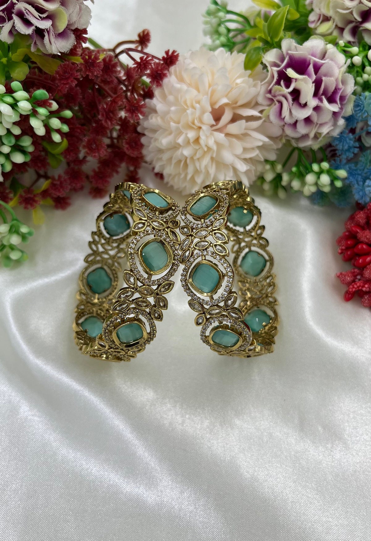 Premium Victorian Bangles Kada – Traditional American Diamond Jewelry