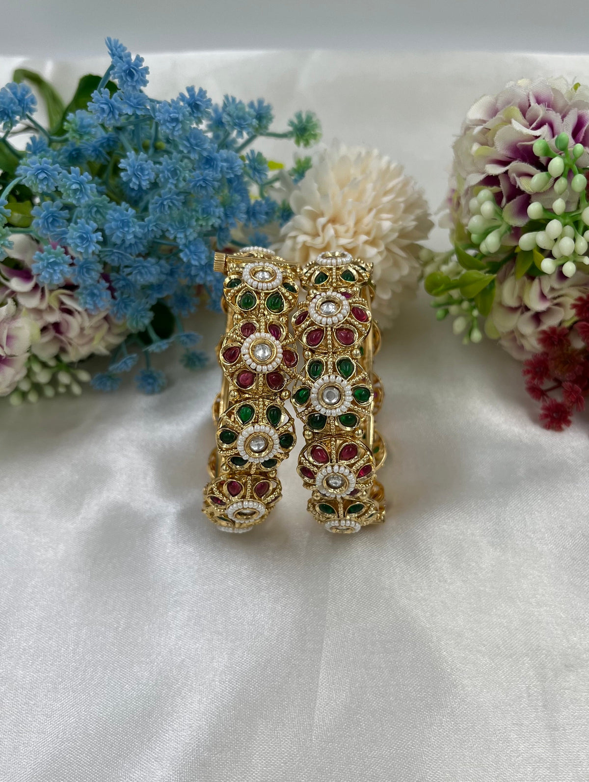 Antique Gold Bangles Kada Set – Traditional Bridal Jewelry