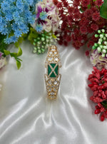 Gleamora Moissanite Kundan Bracelet (Openable) – Royal Radiance Redefined