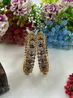 Victorian Pink Stone Bangles for Women | Gold Plated Designer Kada Bangles Set | Bridal Wedding & Party Wear Jewellery