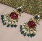 Kundan earrings, Indian Earrings, pearl earrings, Pakistani Earrings, bollywood Earrings. Kundan Jewelry
