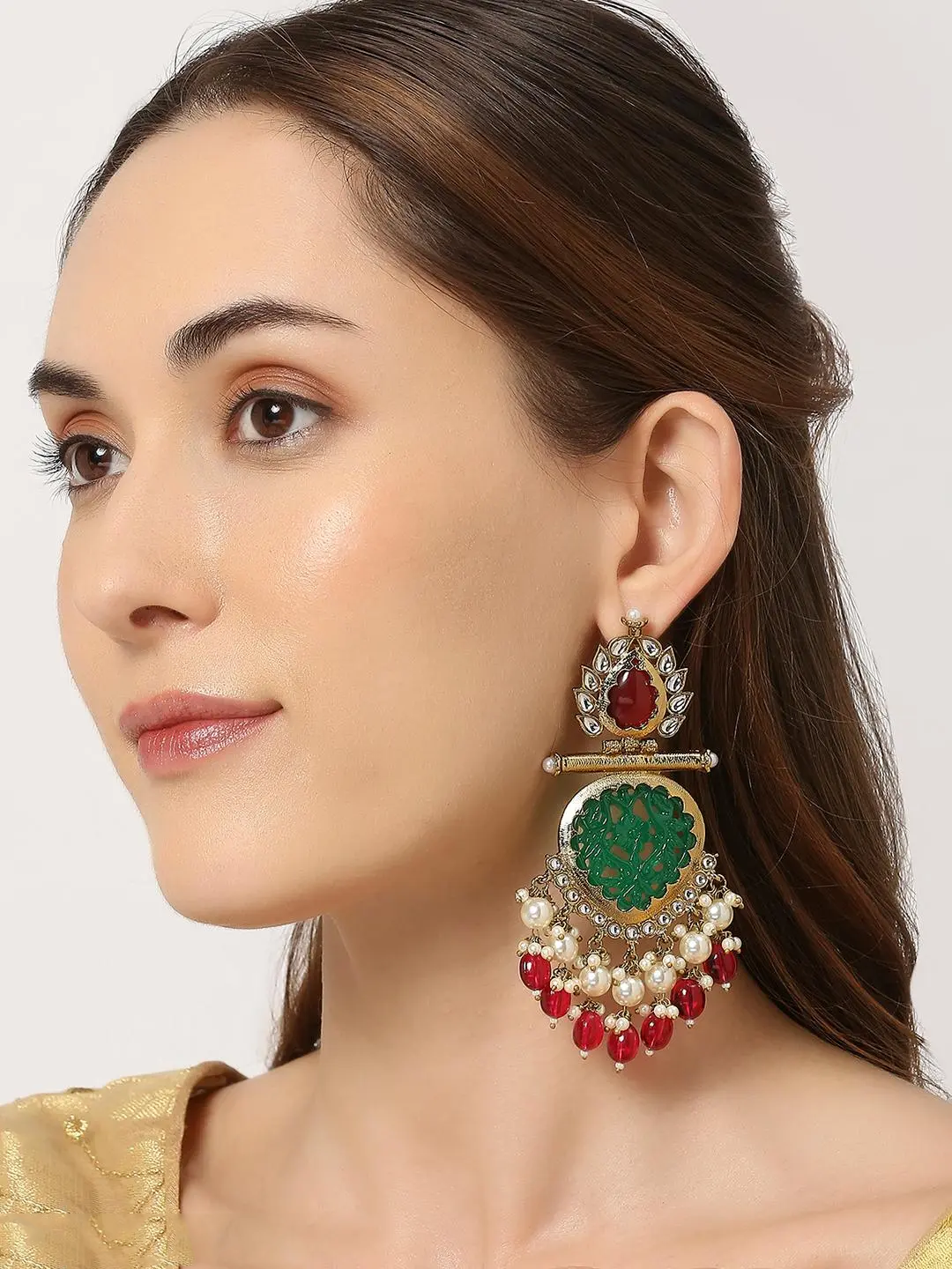 Kundan earrings, Indian Earrings, pearl earrings, Pakistani Earrings, bollywood Earrings. Kundan Jewelry
