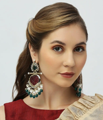 Kundan earrings, Indian Earrings, pearl earrings, Pakistani Earrings, bollywood Earrings. Kundan Jewelry