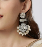 Kundan Jadau Earrings, Matte gold Earrings, Kundan, Indian Earrings, pearl, Pakistani Earrings, Statement Earrings