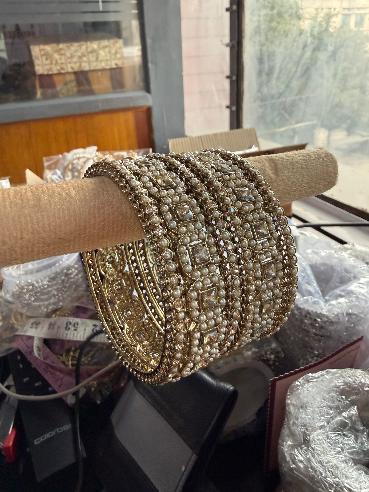 Royal Pearl Kundan Bridal Kada Set for Women | Gold Plated Wedding Bangles Set | Traditional Indian Jewelry