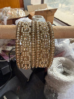 Royal Pearl Kundan Bridal Kada Set for Women | Gold Plated Wedding Bangles Set | Traditional Indian Jewelry