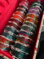 Jelly Glossy Glass Crystal Silver Kashmiri Ghunghroo Bangles Set for Women | Colorful Transparent Korean Style Bangles Combo | 12 Vibrant Colour 8 Bangles Per Packet Trendy Fashion Chudi Set