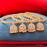 Gold Plated Pearl Beaded Latkan Bangle Set For Wedding