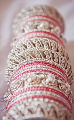 Plus Sizes Indian Bangles Bridal Bangle Set Wedding Bollywood Jewelry Set of 46 Bangles, Wedding bangles, Traditional Jewelry Gift, Set of 2 - Libasaa