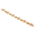 Flower Shape Kundan Bracelet, Stones & White Kundan Chain Bracelet, Indian traditional bracelet, Bollywood Indian Jewelry | Gifts for Her - Libasaa