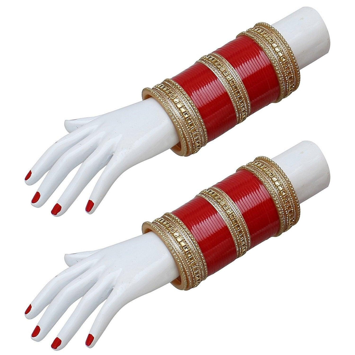 Red Designer Chura Bridal Dulhan Punjabi Choora Fashion Jewellery Chuda Set for Punjabi Brides