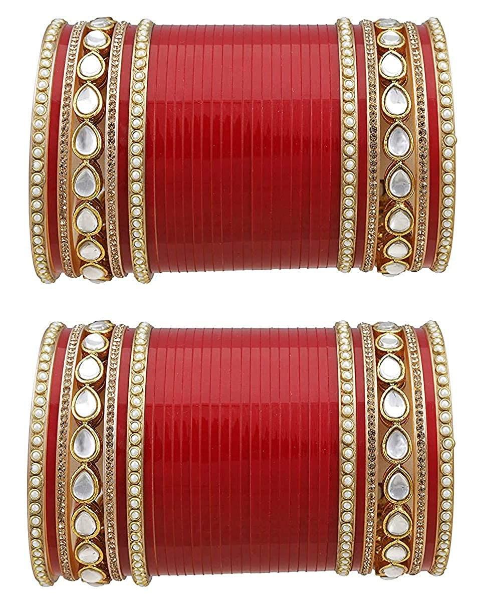 Bridal Punjabi Choora Wedding Wear, Red Chuda Set for Marriage for Girls and Women. Punjabi Choora Fashion Jewelry Chuda Set, Suhag Chuda