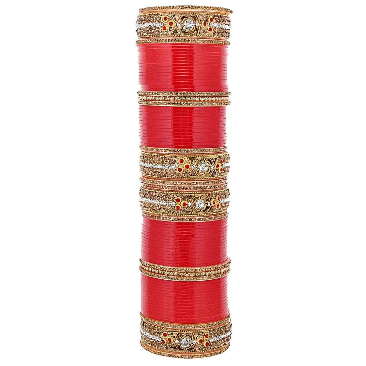 Red Designer Chura Bridal Punjabi Choora Fashion Jewellery Chuda Set