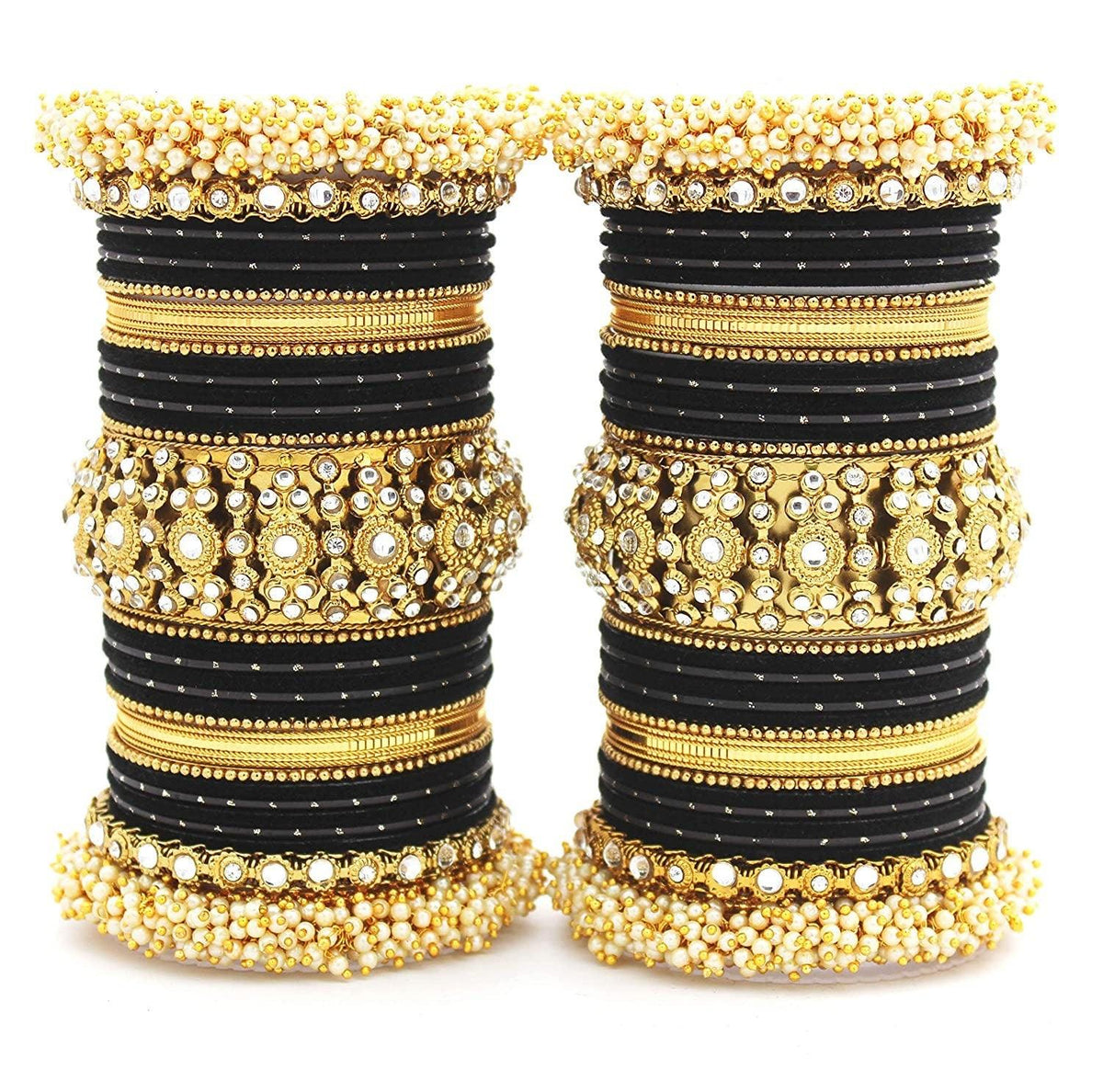 Indian bangle set, Wedding bangles, Indian bangles, Traditional Indian jewelry, Brass Metal and Stone Bridal Bangle Set for Women