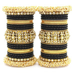 Indian bangle set, Wedding bangles, Indian bangles, Traditional Indian jewelry, Brass Metal and Stone Bridal Bangle Set for Women