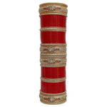 Red Designer Chura Bridal Dulhan Punjabi Choora Fashion Jewellery Chuda Set