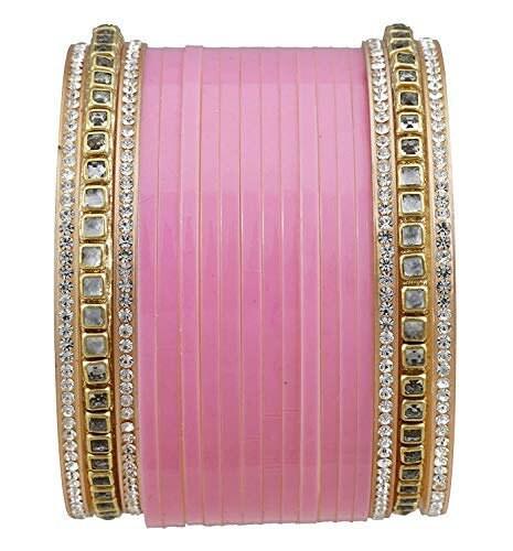 Traditional Pink Bridal chura, Indian wedding jewelry, Punjabi choora, Bridal jewelry, Pink Chura, Choora, Indian jewelry, Dulhan, Suhag