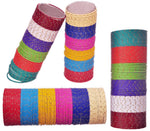 Indian Bangle Set, Indian Bangles, Bollywood Bangles, Plain Zari Bangle Set Pack of 144 psc, Crystal Bangle Set for Women