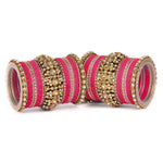 Indian Bangle Set, Bridal Bangles, Thread Dotted Bangles, Traditional Bracelet Wedding Eid Karwachauth Navratri Bollywood Bangle Set