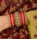 Indian Bangle Set, Bridal Bangles, Thread Dotted Bangles, Traditional Bracelet Wedding Eid Karwachauth Navratri Bollywood Bangle Set