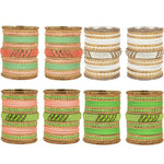 Indian Bangles / Indian Bangle Set / Bridal Bangles / Indian Jewelry / Traditional Brass Metal Crystal Bangle Set For Women & Girls