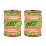 Indian Bangles / Indian Bangle Set / Bridal Bangles / Indian Jewelry / Traditional Brass Metal Crystal Bangle Set For Women & Girls