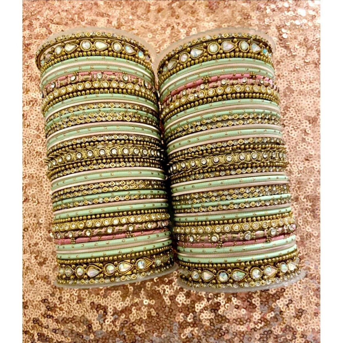 Rich Texture Multicolor Bangle Set with Stone work Kada, Pakistani & Indian bangles, Wedding jewelry, colorful bangles