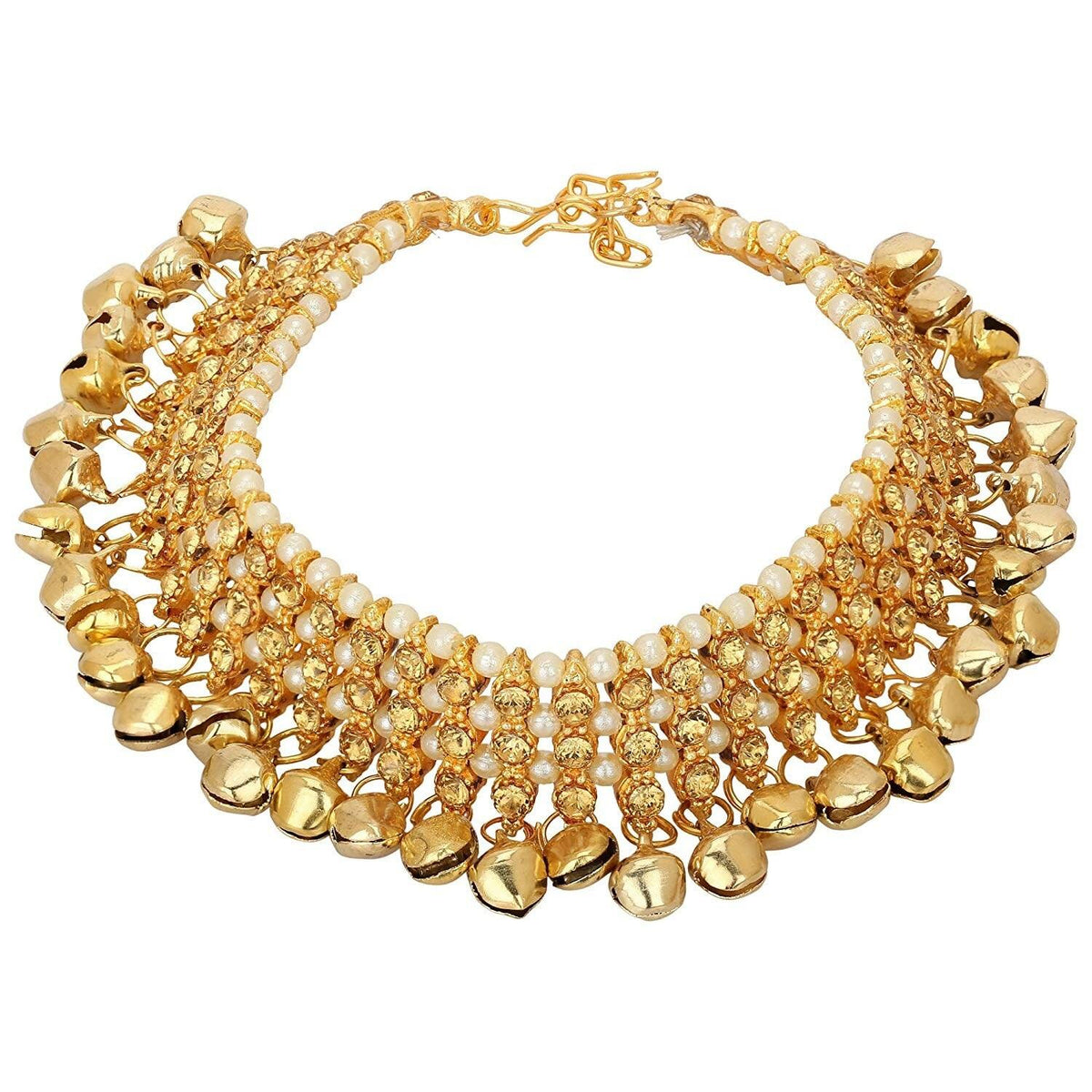 Traditional Style Belly Dance Payal / Gold pair Anklets Foot Bracelet Payal Jhanjar Jewelry Jewellery /Traditional Bollywood Panjeb Jewelry