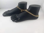 Gold Plated & Brass Stylish Kolusu Ghungroo Golden Anklets, Handcrafted Anklets, Indian anklet, Gold ankle bracelet pair for women